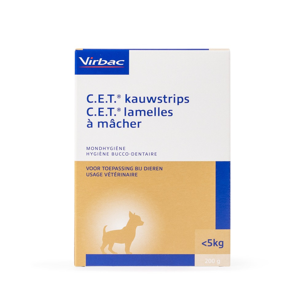 Virbac C.E.T. Kauwstriplets voor honden tot 5 kg