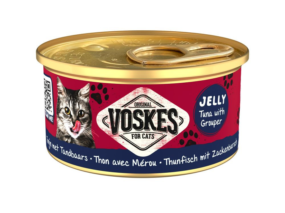 Voskes Jelly tonijn met tandbaars natvoer kat (24x85 g)