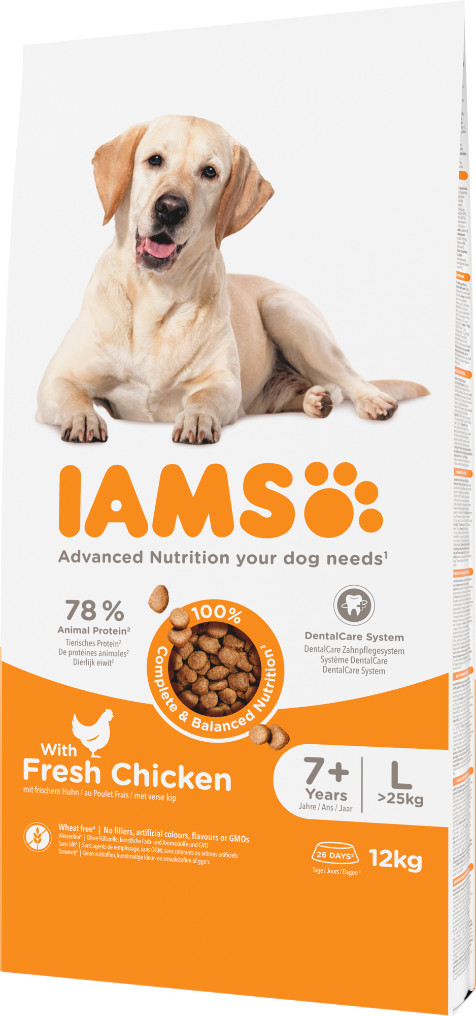 Iams for Vitality Senior Large Kip hondenvoer