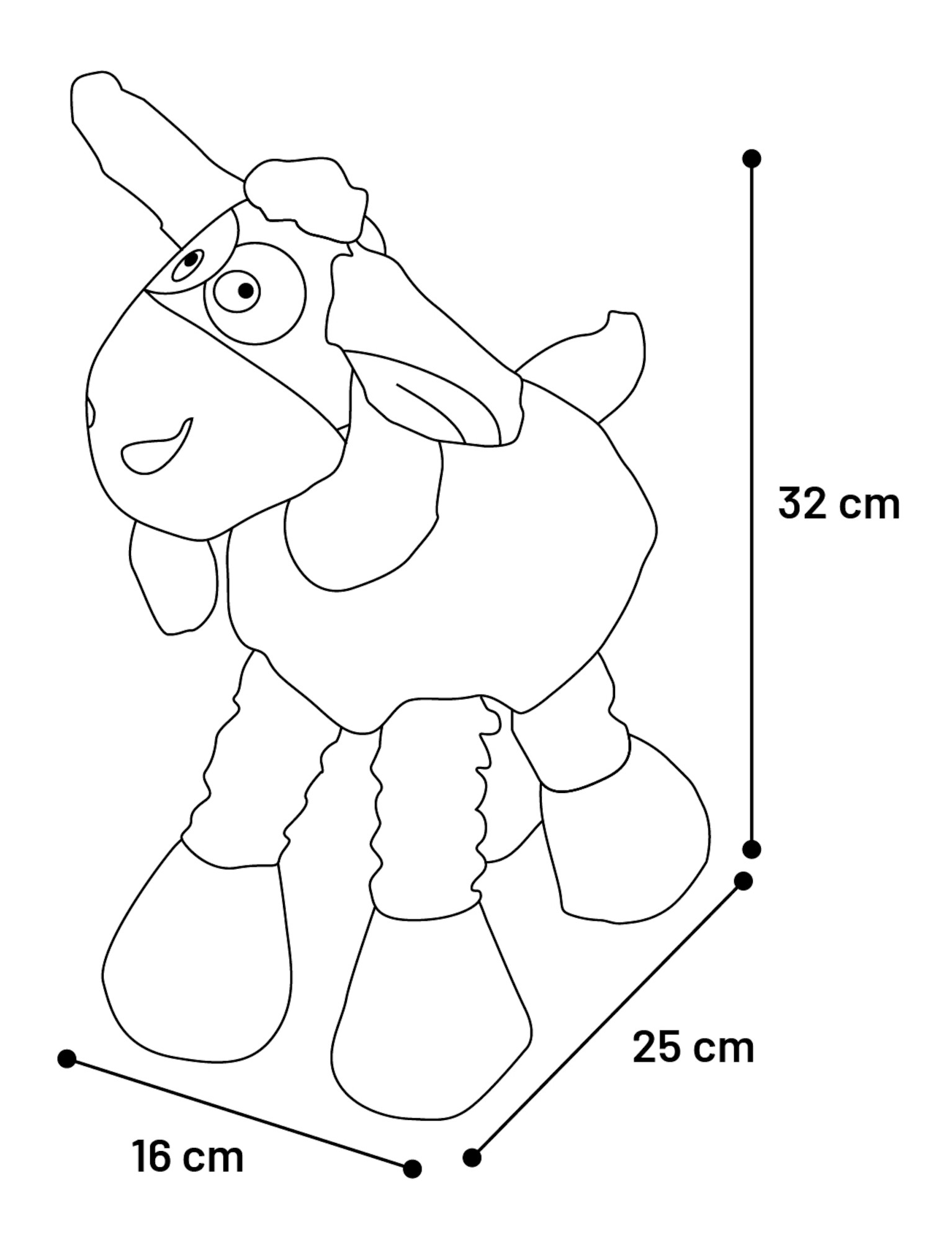 Shappo schaap bruin hondenspeelgoed