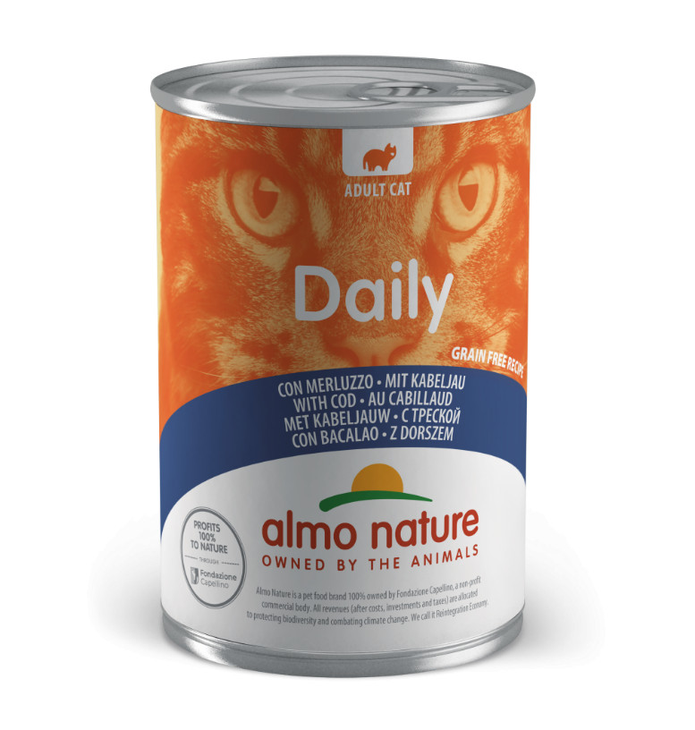 Almo Nature Daily met kabeljauw natvoer kat (400 g)