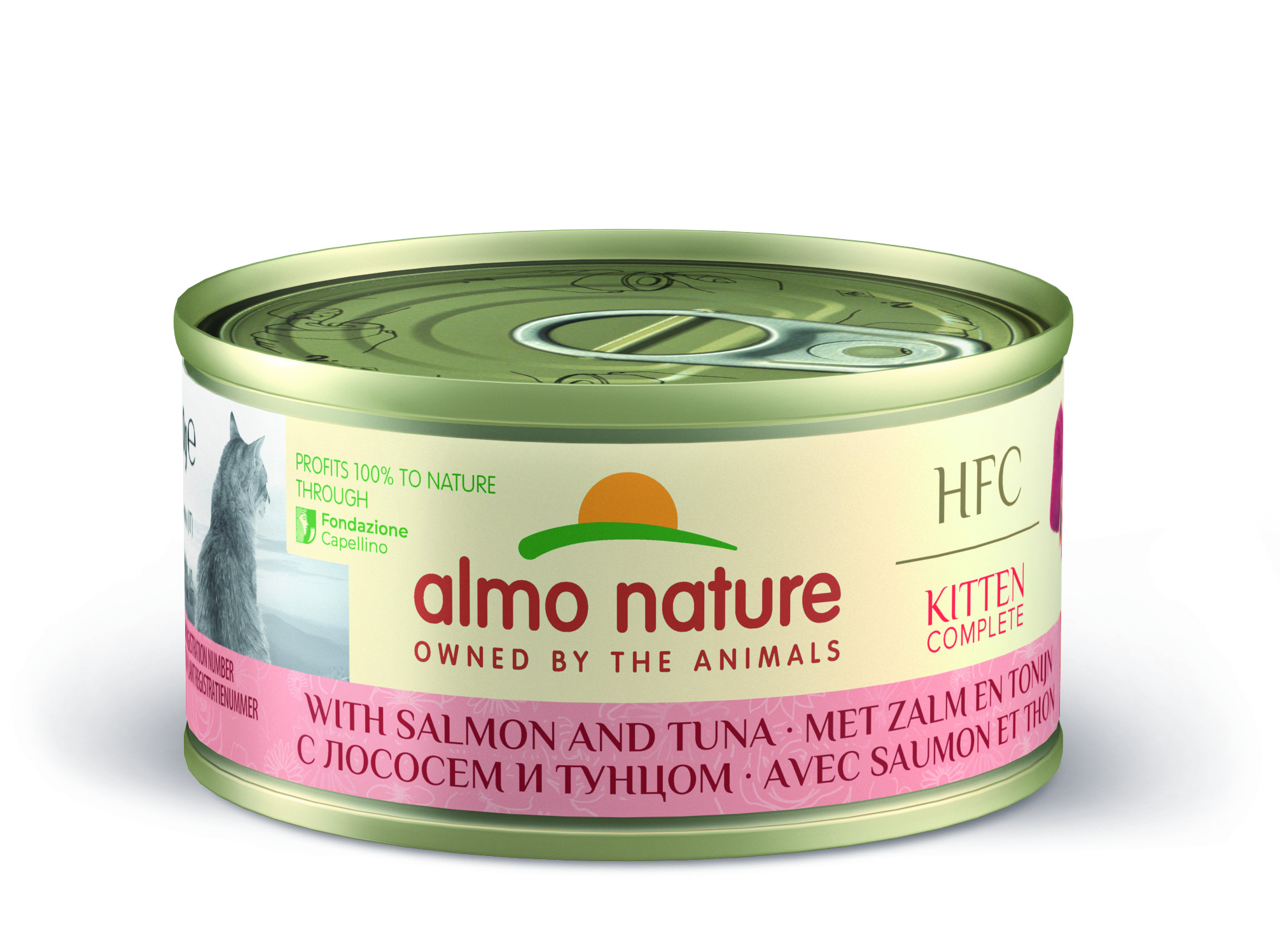 Almo Nature HFC Kitten Complete met zalm en tonijn natvoer kat (70 g)