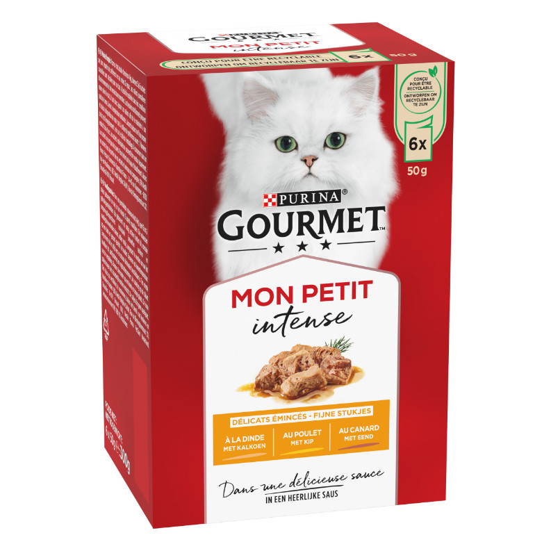 Gourmet Mon Petit Intense mit Gefügel Nassfutter Katze