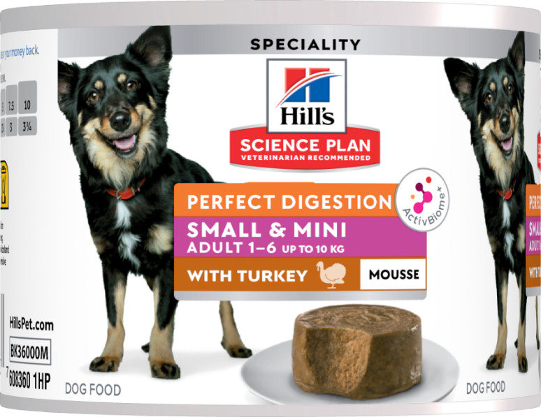 Hill's Adult Perfect Digestion Small & Mini mousse met kalkoen natvoer hond