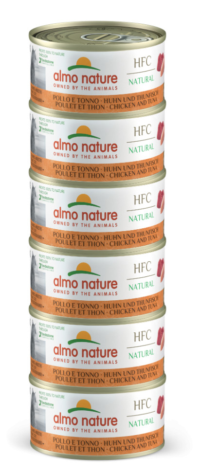 Almo Nature HFC Natural Huhn und Thunfisch Katzen-Nassfutter (70 g)