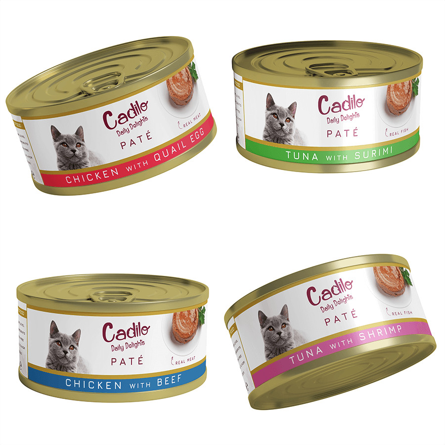 Cadilo paté mixpack natvoer kat (12 x 70 g)