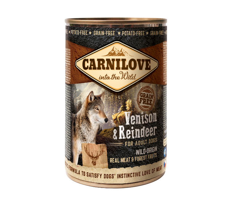 Carnilove hert met rendier natvoer hond (blik)