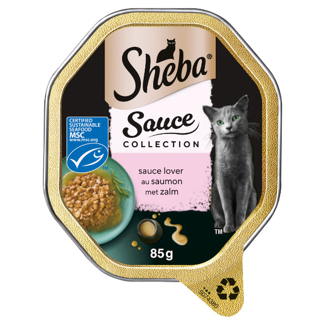 Sheba Sauce Lover mit Lachs Katzen-Nassfutter (Schale 85 g)