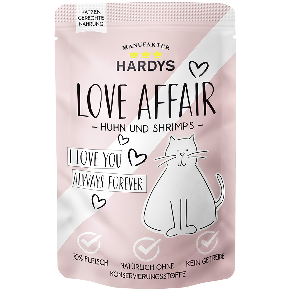 Hardys Love Affair kip met garnalen natvoer kat (zakjes)