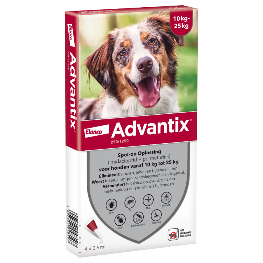 Advantix 250/1250 für Hunde von 10 bis 25 kg