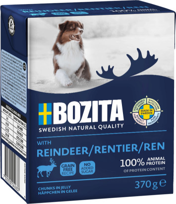 Bozita Naturals met rendier natvoer hond