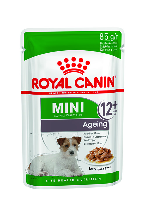 Afbeelding Royal Canin Mini Ageing 12+ natvoer 12 zakjes door Brekz.nl